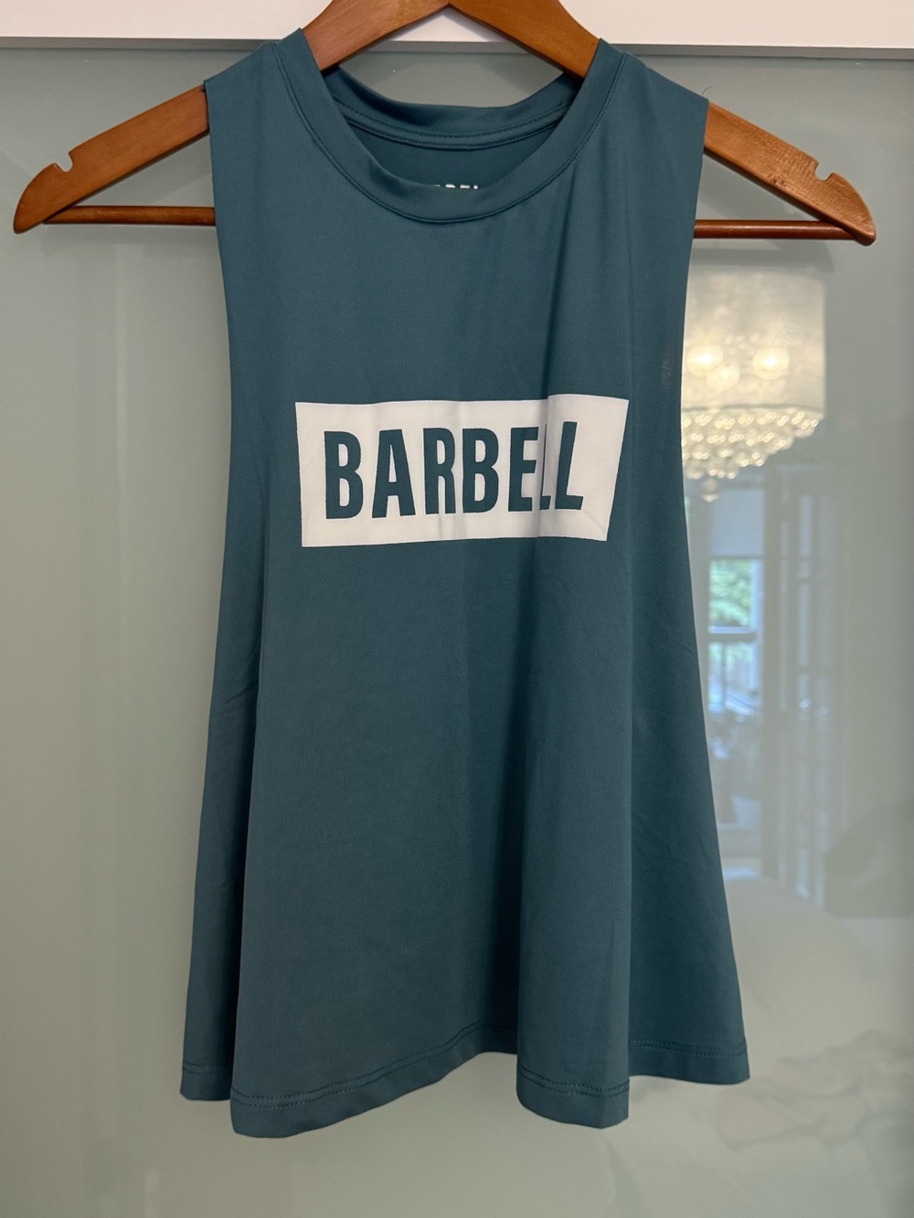 BARBELL Women's Teal Muscle Tank — Sleeveless Performance Top